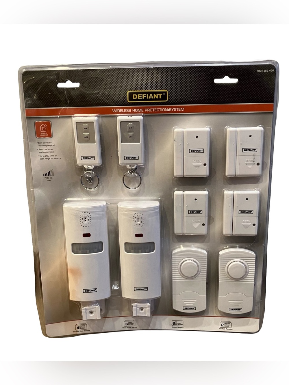 Wireless Home Protection System Kit - White Complete Set